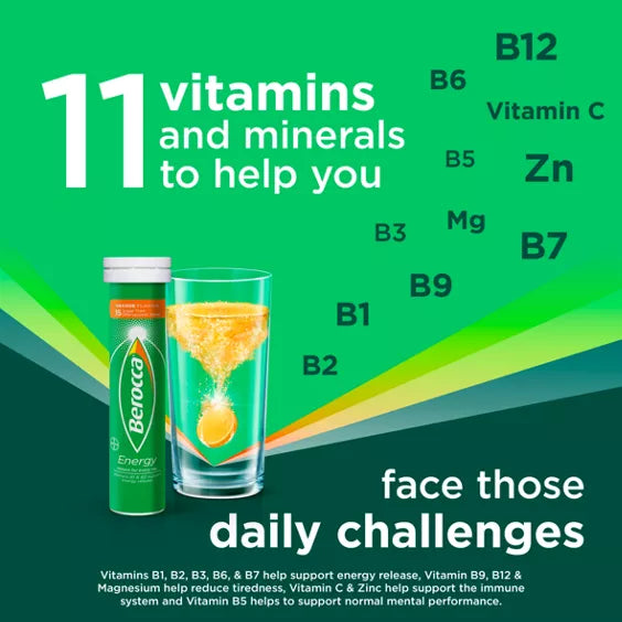 Berocca Effervescent 45 Tablets Orange Flavour - Multivitamins at MySupplementShop by Berocca