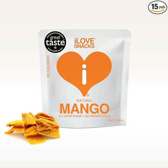 I Love Snacks Gently Dehydrated Mango 20x25g Mango | Top Rated Supplements at MySupplementShop.co.uk