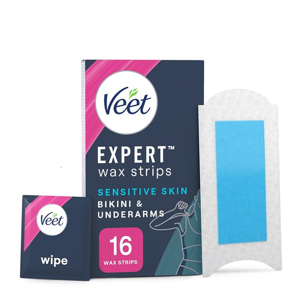 Veet Expert Wax Strips Bikini & Underarms x 16 - Hair Removal at MySupplementShop by Veet