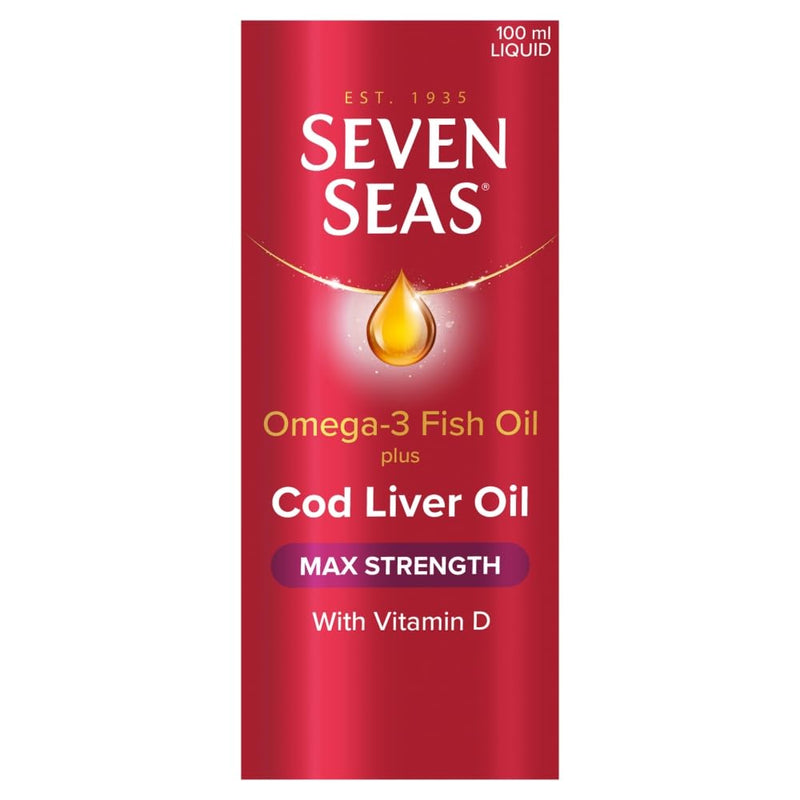 Seven Seas Omega-3 Fish Oil Plus Cod Liver Oil Max Strength 100ml - Default Title - Joint Care at MySupplementShop by Seven Seas