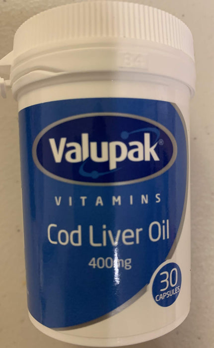 Valupak Cod Liver Oil 30 Capsules - Joint Care at MySupplementShop by Cod