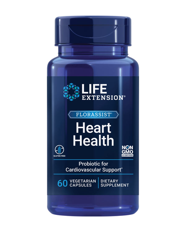 Life Extension FLORASSIST Heart Health, 60 vegetarian capsules: Cardio Wellness, Probiotic Care | Premium Nutritional Supplement at MYSUPPLEMENTSHOP