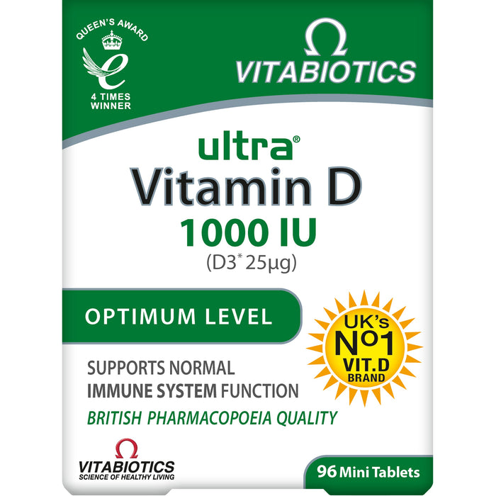 Vitabiotics Ultra D3 1000IU 96 Tablets - Bone Care at MySupplementShop by Vitabiotics