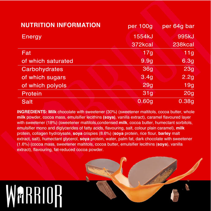 Warrior Crunch Bars 12x64g Peanut Butter Cup
