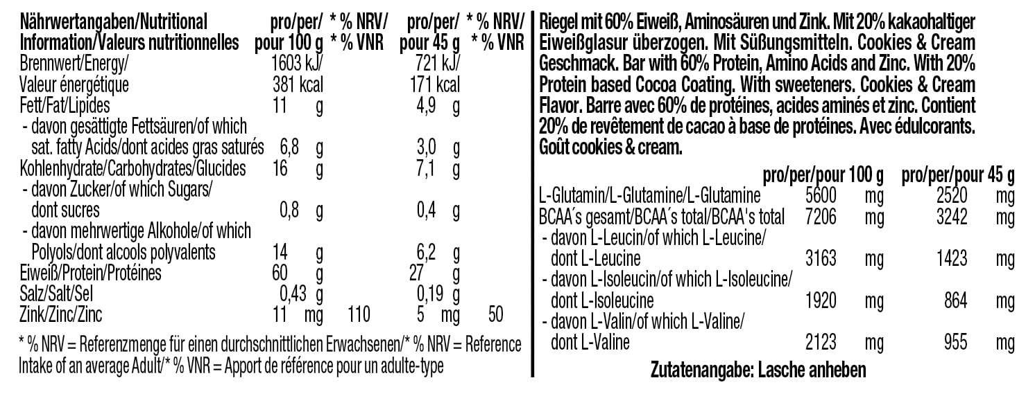 Weider Nutrition 60% Protein Bar 24 x 45g