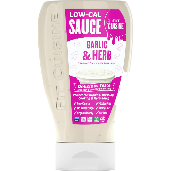 Fit Cuisine Low Calorie Sauce Garlic & Herb 425ml