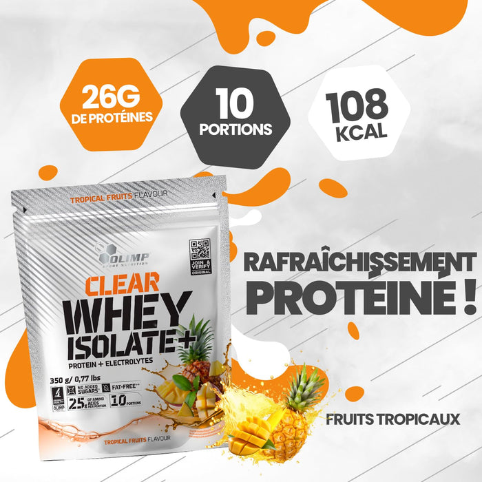 Clear Whey Isolate+, Tropical Fruits - 350g