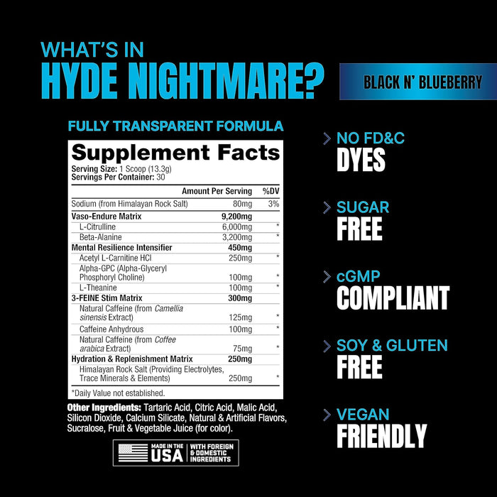 ProSupps Hyde Nightmare Pre Workout Powder 30 Servings