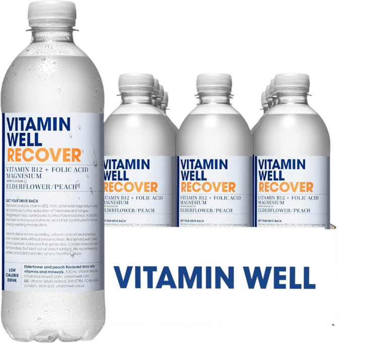 Vitamin Well Recover 12x500ml Pfirsich &amp; Holunderblüte