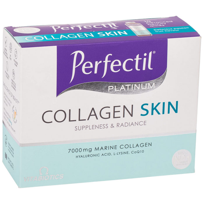 Vitabiotics Perfectil Platinum Collagen 7000mg Skin Advanced Beauty Drinks 50ml x 10