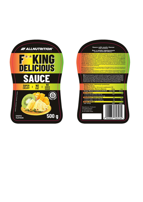 Allnutrition Fitking Delicious Sauce, Cherry - 500g Best Value Nutrition Bar at MYSUPPLEMENTSHOP.co.uk