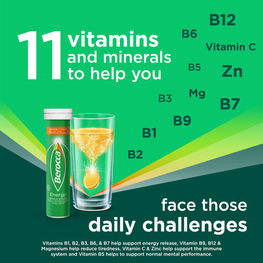 Berocca Effervescent Orange 15 Tablets - Adult Multi Vits at MySupplementShop by Berocca