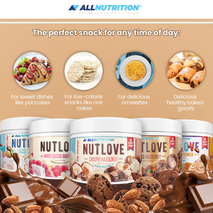 Allnutrition Nutlove, White Choco Raspberry - 500g | High-Quality Chocolate Spreads | MySupplementShop.co.uk
