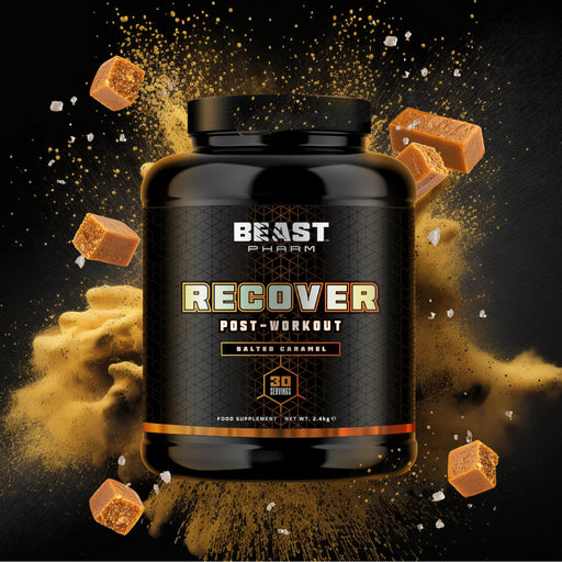 Beast Pharm Recover Post Workout 2.4kg (Salted Caramel) - Recovery Shake at MySupplementShop by Beast Pharm