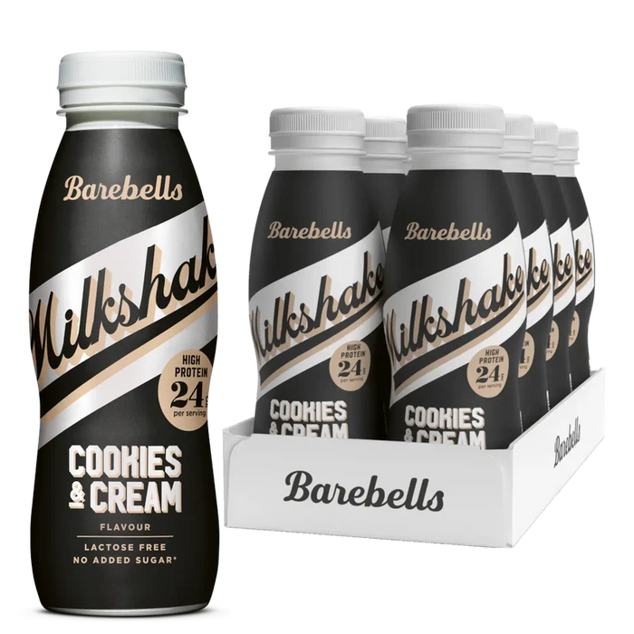 Barebells Protein-Milchshake, 8 x 330-ml-Flaschen, proteinreicher Shake, ohne Zuckerzusatz, laktosefrei, 24 g Protein