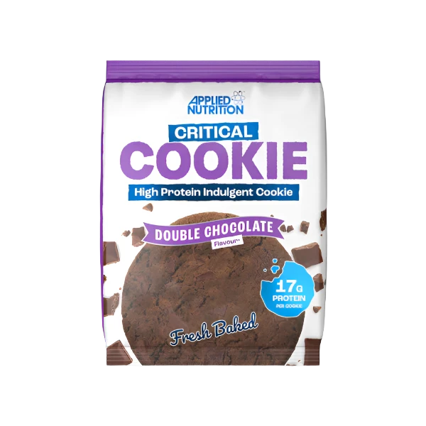 Applied Nutrition Critical Cookie 12 x 85g | High Protein Snack - Double Chocolate - Protein Cookie at MySupplementShop by Applied Nutrition