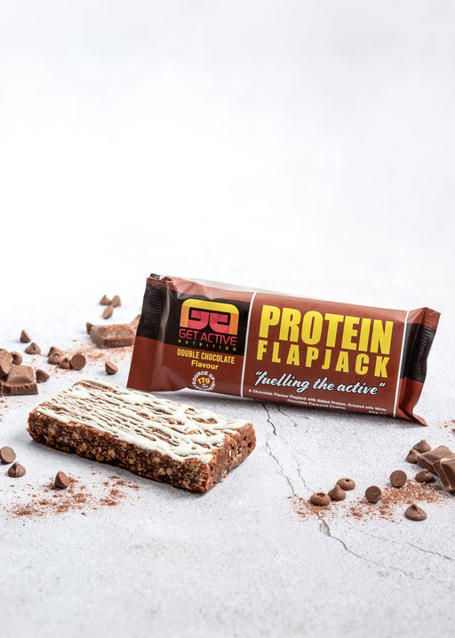 Get Active Protein Flapjack 16x90g - Double Chocolate - Sports Nutrition at MySupplementShop by Get Active