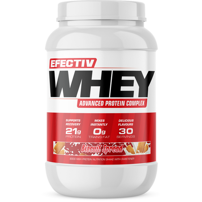 Efectiv Nutrition Whey Protein 900g Biscuit Spread - Whey Proteins at MySupplementShop by Efectiv