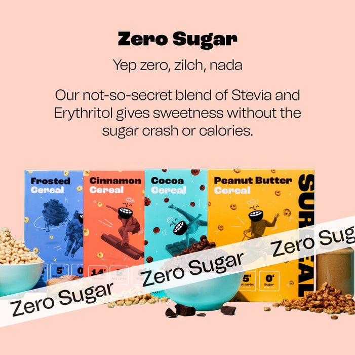 SURREAL High-Protein, Zero-Sugar Peanut Butter Cereal - Vegan & Gluten-Free