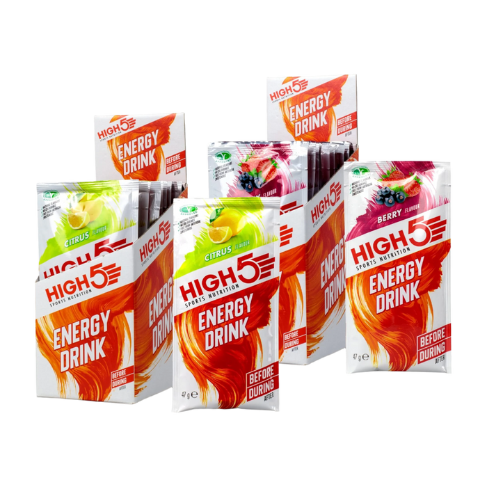 HIGH5 Energy Hydration Drink Erfrischende Mischung aus Kohlenhydraten und Elektrolyten (Beere 12 x 47 g)