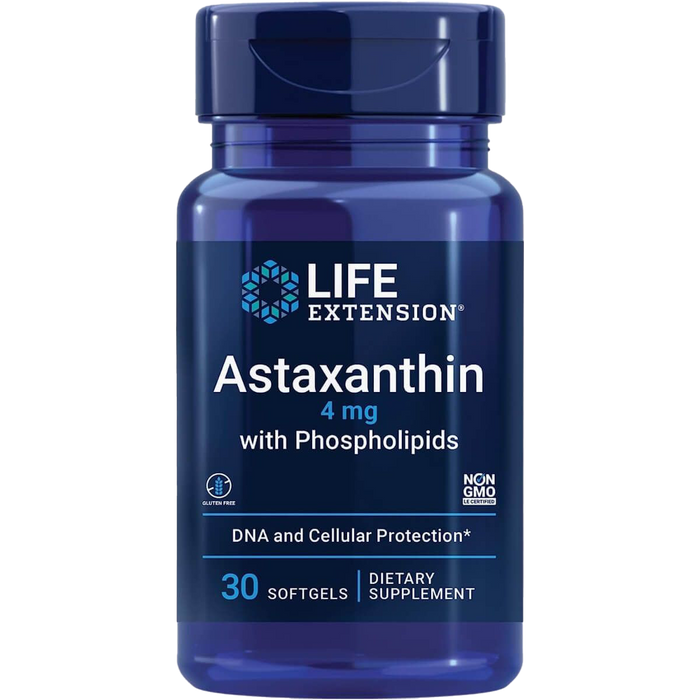 Life Extension Astaxanthin mit Phospholipiden, 4 mg – 30 Kapseln