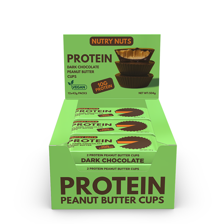Nutry Nuts Peanut Butter Cups 12x42g Dark Chocolate