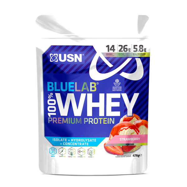 USN Blue Lab Whey 100% 476g Strawberry | Premium Health & Nutrition at MySupplementShop.co.uk