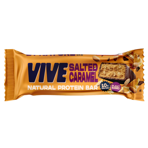 Vive Natural Protein Snack Bar 12x49g - Salted Caramel - Protein Bars at MySupplementShop by Vive