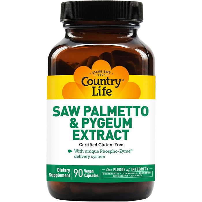 Country Life Saw Palmetto & Pygeum Extract 90 Vegicaps