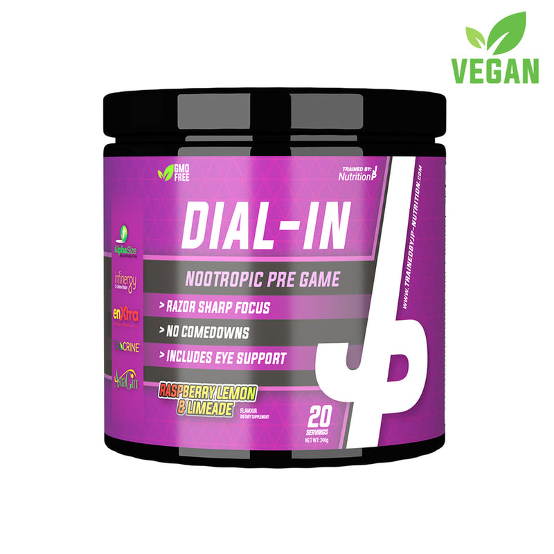 Trained By JP Dial In Nootropic 240g Raspberry Lemon & Limeade