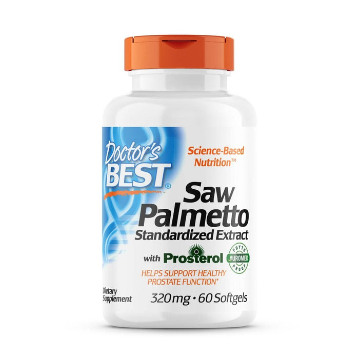 Doctor's Best Saw Palmetto with Prosterol, Standardized Extract 320 mg 60 Softgels - Health and Wellbeing at MySupplementShop by Doctor's Best