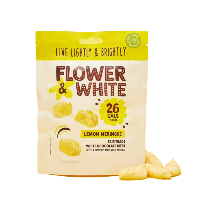 Flower & White Lemon Meringue Fairtrade Chocolate Bites 75g