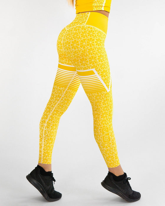 Gavelo Happy Limone Leggings - Leggings at MySupplementShop by Gavelo