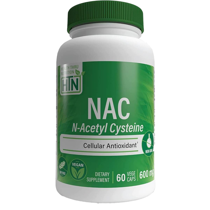 Health Thru Nutrition NAC (N-Acetyl Cysteine) 600mg 60 Veggie Capsules