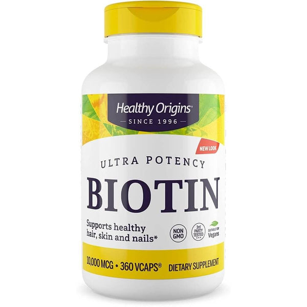 Healthy Origins Biotin 10,000mcg 360 Veggie Capsules | Premium Supplements at MYSUPPLEMENTSHOP