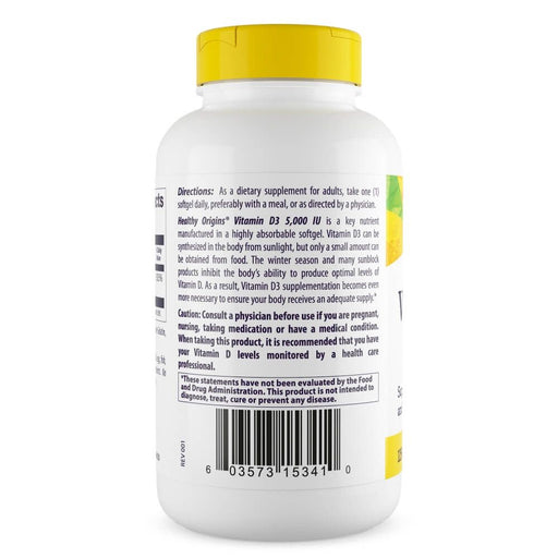 Healthy Origins Vitamin D3 5,000iu 540 Softgels | Premium Supplements at MYSUPPLEMENTSHOP