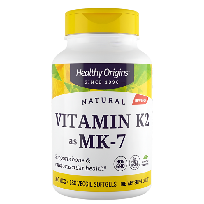 Healthy Origins Vitamin K2 as MK-7 100mcg 180 Veggie Softgels