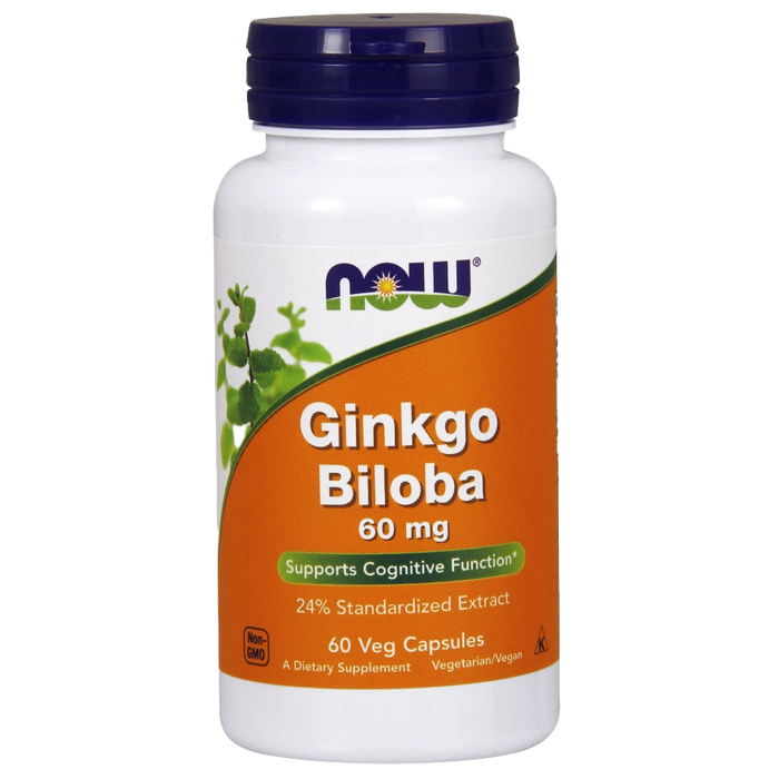 NOW Foods Ginkgo Biloba, 60mg - 60 vcaps