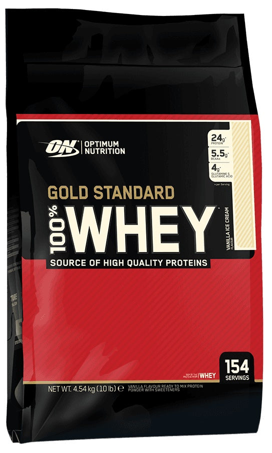 Optimum Nutrition Gold Standard 100% Whey Vanilla Ice Cream 4540g at the cheapest price at MYSUPPLEMENTSHOP.co.uk