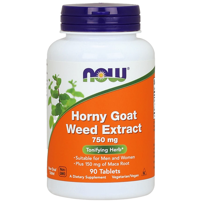 NOW Foods Horny Goat Weed Extract, 750 mg – 90 Tabletten