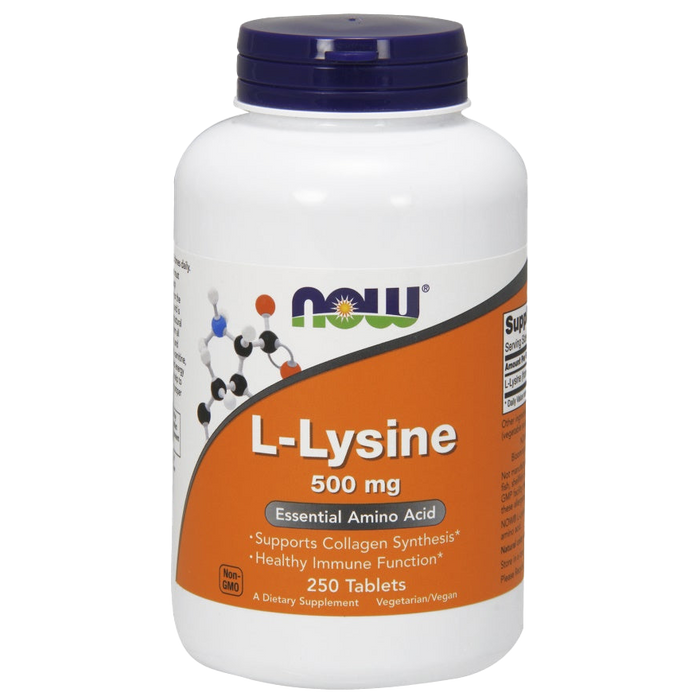 NOW Foods L-Lysine, 500mg - 250 tablets