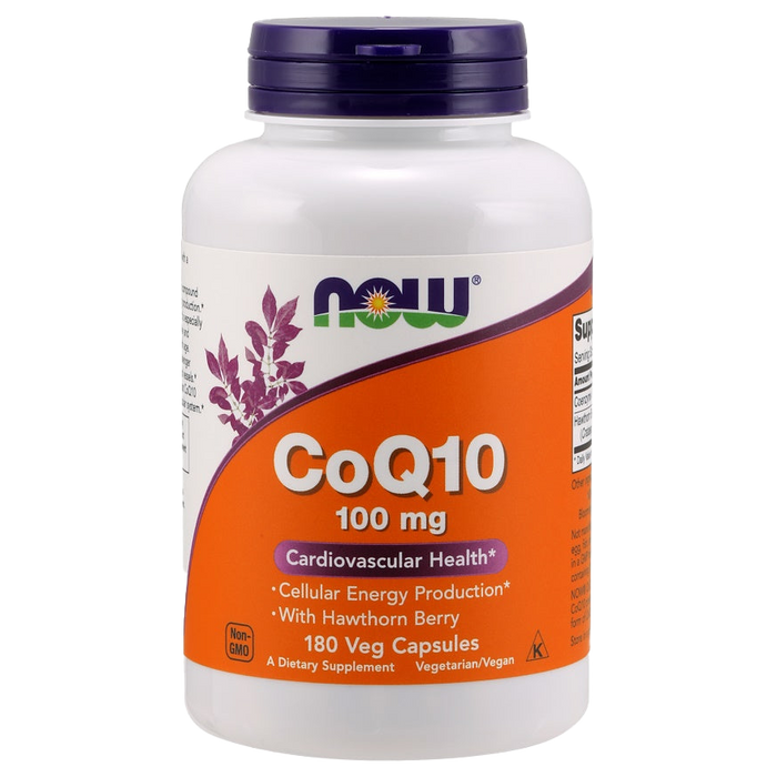 NOW Foods CoQ10 with Hawthorn Berry, 100mg - 180 vcaps