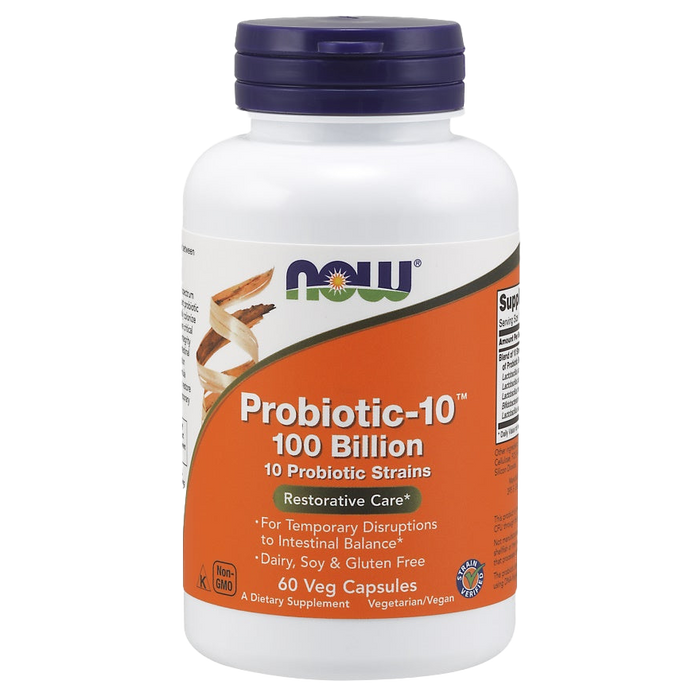 NOW Foods Probiotic-10, 100 Milliarden – 60 Kapseln