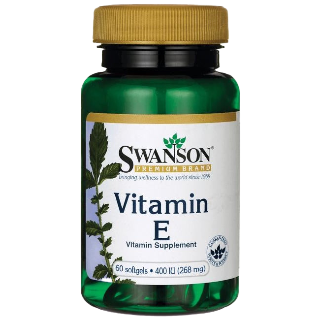 Swanson Vitamin E, 400 IU - 60 softgels