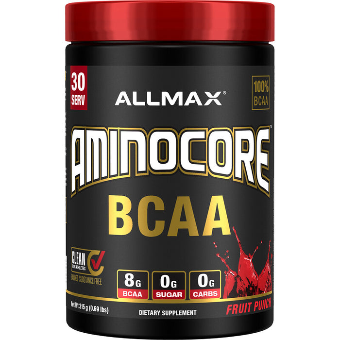 AllMax Nutrition Aminocore BCAA, Blaue Himbeere – 315 Gramm