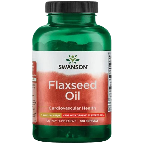 Swanson Flaxseed Oil, 1000mg - 100 softgels