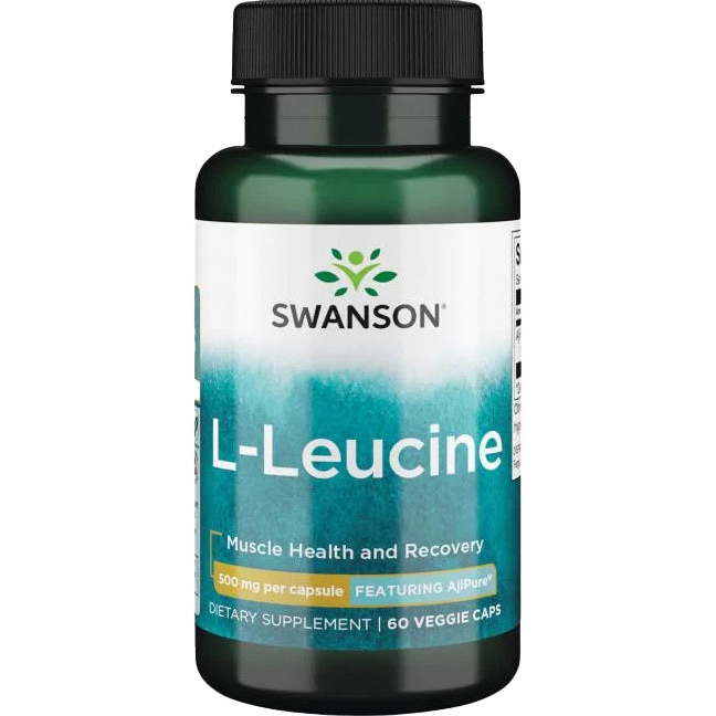 Swanson AjiPure L-Leucin, 500 mg – 60 Kapseln