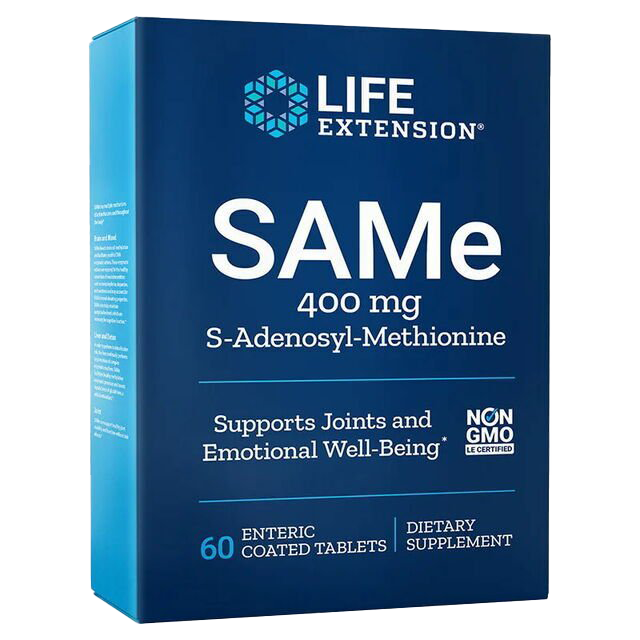 Life Extension SAMe S-Adenosyl-Methionine, 400mg - 60 enteric coated tabs