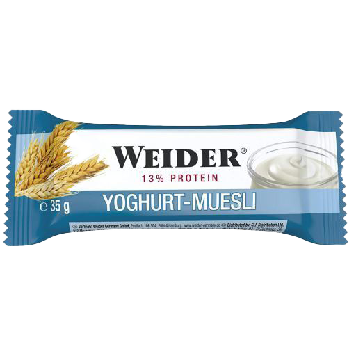 Weider Kohlenhydrat- und Proteinriegel, Joghurt-Müsli – 24 Riegel