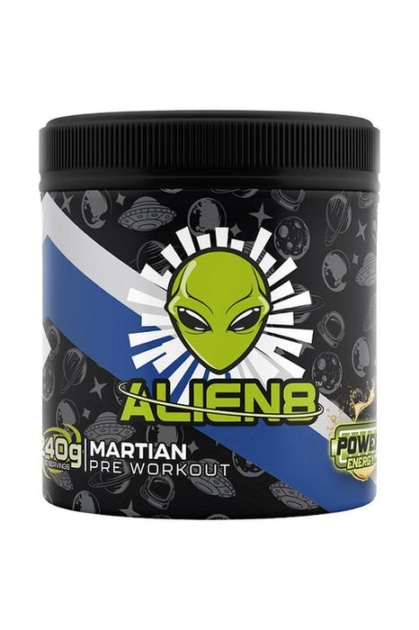 Alien8 Martian Pre-Workout, Blaue Himbeere – 240 Gramm